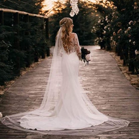 Accessories - 118” long White long cathedral wedding veil